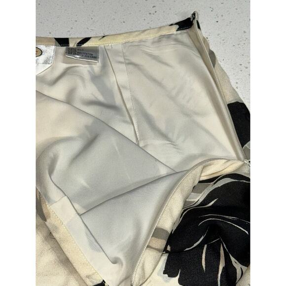 Talbots A Line Skirt Silk Floral Tropical Lined Sz 4 Knee Length garden girl - Picture 8 of 9